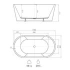 Banheira Freestanding de Imersão Nias 1500 Branca