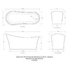 Banheira Freestanding Imersão Acrílico 165 cm Azurita Pingoo.