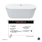 Banheira Freestanding Imersão Acrílico 169 cm Malaquita Pingo