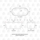 Banheira Freestanding Imersão Acrílico 169 cm Malaquita Pingo