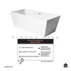 Banheira Freestanding Imersão Acrílico 180 cm Safira Pingoo.c