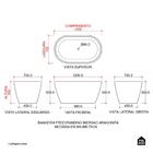 Banheira Freestanding Imersao Aragonita Pingoo.casa - Branco