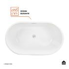 Banheira Freestanding Imersao Aragonita Pingoo.casa - Branco