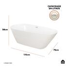 Banheira Freestanding Imersao Ipameri Pingoo.casa - Branco