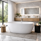 Banheira Freestanding Imersão Viena 150 Branco 1,5m Pex