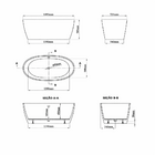 Banheira Freestanding RM Decor Aeris 150 Imersão Air Blower L