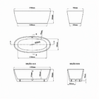 Banheira Freestanding RM Decor Aeris 170 Imersão Air Blower L