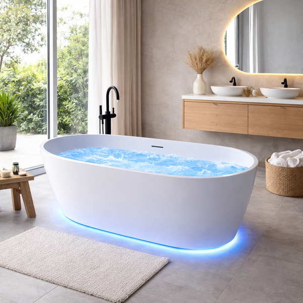 Banheira Freestanding RM Decor Aeris 170 Imersão Air Blower L