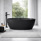 Banheira Freestanding RM Decor Imperium 170 Imersão Preto 1,7m
