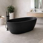 Banheira Freestanding RM Decor Imperium 170 Imersão Preto 1,7m