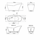 Banheira Freestanding RM Decor Nebbia Imersão Branco 1,7m