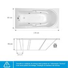 Banheira Hidromassagem Astra Capri Luxo 170cmx80cmx43cm - 01