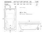 Banheira Hidromassagem Friburgo Individual 1,66x0,90x0,44