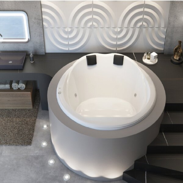 Banheira Hidromassagem Sollene Redonda Em Gel Coat Super Luxo