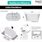 Banheira Imersao Freestanding Venezza 1.50m