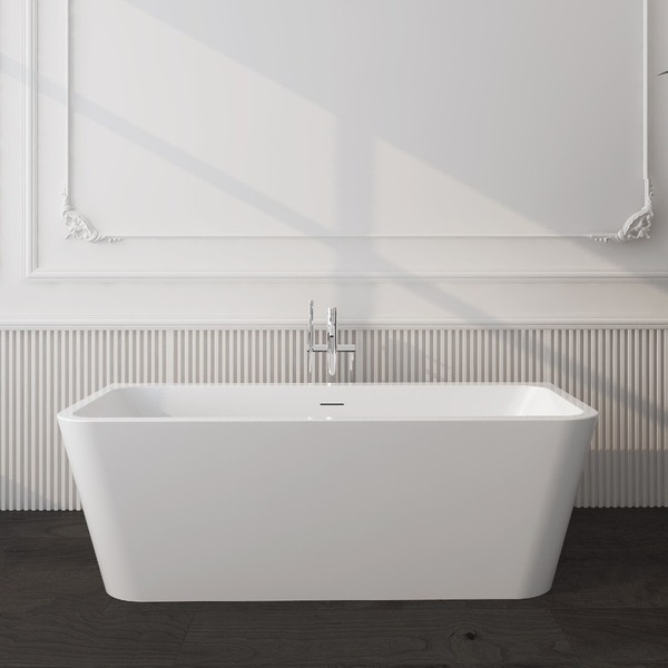 Banheira Luxo Freestanding Imersão Milão Branco 1,7m Pex