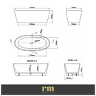 Banheira Luxo Freestanding Imersão Paris Branco 1,7m Pex