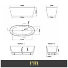 Banheira Luxo Freestanding Imersão Viena 170 Branco 1,7m Pex