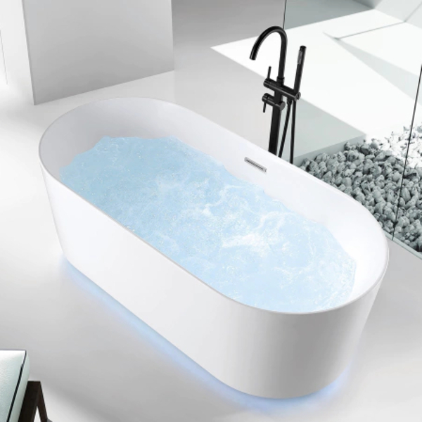 Banheira Luxo Freestanding Imersão Viena Air Blower Led 1,5m