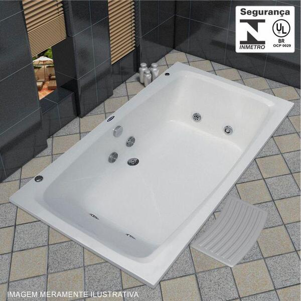 Banheira Marbella 2000 Dupla H-2 Premium 176x110 H-2 Gel Coat