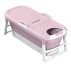 Banheira Ofurô Dobrável Portátil Adulto 200 Litros Rosa 117 C