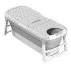 Banheira Ofurô Dobrável Portátil Adulto Cinza 128 Cm VG+