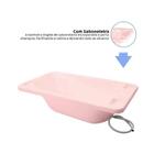 Banheira Para Bebê Plástica Galzerano Rosa Com Saboneteira