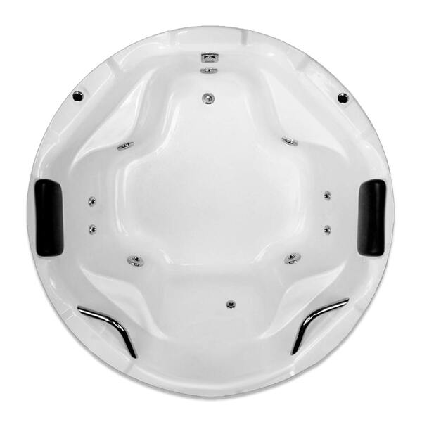 Banheira Redonda Samara Completa com hidromassagem em acrílic