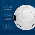 Banheira Redonda Samara Completa com hidromassagem em acrílic