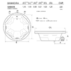 Banheira Redonda Samara Completa com hidromassagem em acrílic
