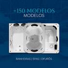 Banheira Redonda Veneza COMPLETA com hidromassagem em acrílic