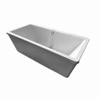 Banheira Retangular 170x85cm Acrílico Branco Pierrot Ouro Fino