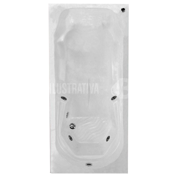 Banheira Retangular Ágata Com Hidro (0,83 x 1,79 x 0,49) 110 v
