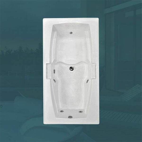 Banheira Retangular Lisboa Com Hidro (0,90 x 1,70 x 0,44)