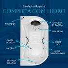 Banheira Retangular Rayana COMPLETA com hidromassagem em acrí