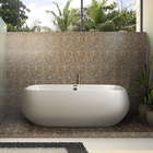 Banheira sem Hidromassagem Oval Amsterdam 180x88x62cm Acrílico Branca Astra