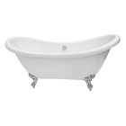 Banheira sem Hidromassagem Oval Londres 174x72x75cm Acrílico Branca Astra