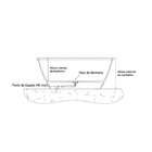 Banheira sem Hidromassagem Oval 149x75x60cm Sandstone Branca Valen OttoBanho