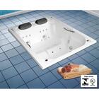 Banheira Siesta Dupla Slim 180x140x48 Acrílico Albacete