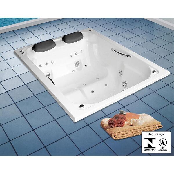 Banheira Siesta Dupla Slim 180x140x48 Gel Coat Albacete