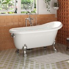 Banheira Vitoriana Freestanding Imersão Acrílico 155 cm Jade