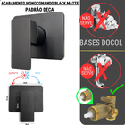 Banheiro Luxo Preto Fosco Completo Deca Torneira Petra Alta 1