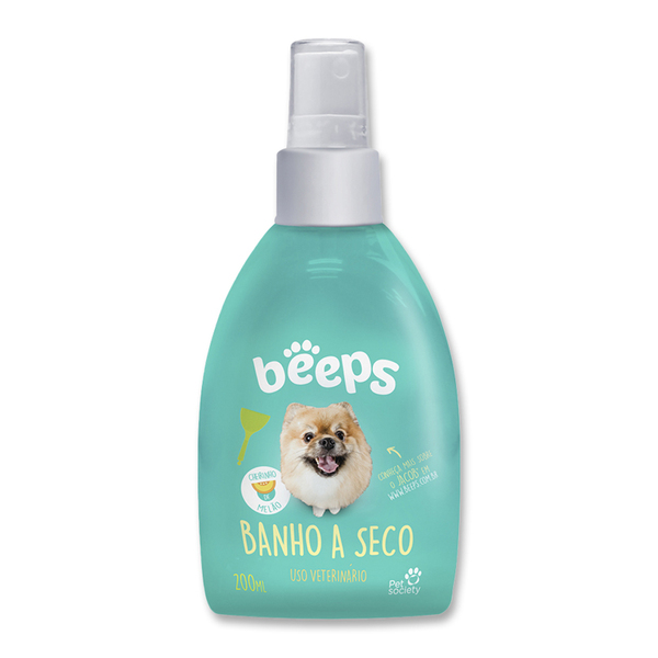 Banho A Seco Pet Society Beeps Para Cães E Gatos - 200 Ml