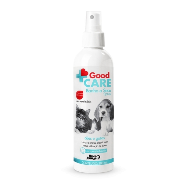 Banho A Seco Spray Good Care Mundo Animal Cães E Gatos De 200