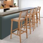 Banqueta 106cm X 75cm X 46cm Linha Traço Stain Jatobá/corda A