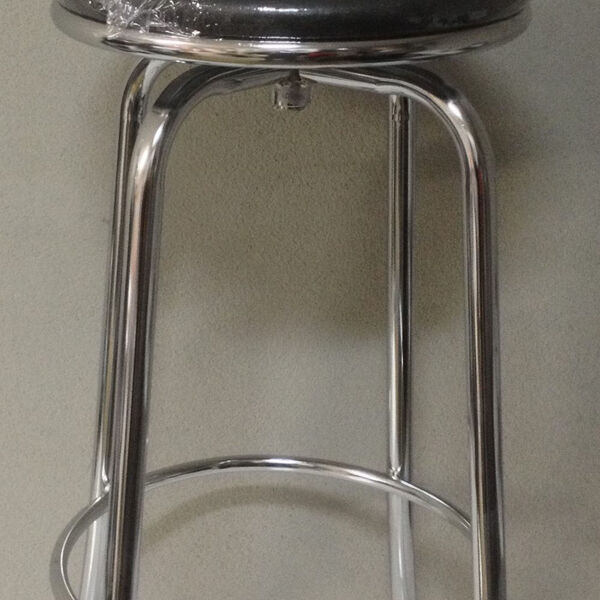 Banqueta 168-70 Giratoria Corino Preto 50 Cromada - 5711 Sun