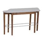 Banqueta 2 Lugares Doppia Branca E Amêndoa