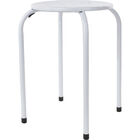 Banqueta 30x45cm Cazza Empilhável Branca