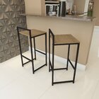 Banqueta 38cm Kappesberg Freijo/preto Fosco