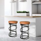 Banqueta 62cm Londres  Preto/caramelo